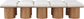 Pavilion - 10 Piece Modular Bench With Brown Base