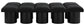 Pavilion - 10 Piece Modular Bench With Black Base