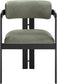 Aurum - Vegan Leather Upholstered Dining Chair With Graphite Black Base (Set of 2)