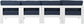 Nizuc - Outdoor Patio 4 Seat Armless Modular Sofa With White Frame