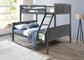 S093 - Twin / Full Bunk Bed - Antique Gray