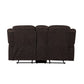 Madden - Motion Loveseat With Console - Brown Chenille