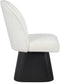 Marlowe - Linen Textured Fabric Upholstered Swivel Dining Side Chair - Stained Black