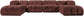 Orin - Velvet 6 Piece Modular Double Chaise Sectional