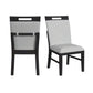 Transcend - Dining Side Chair With Fabric (Set of 2) - Charcoal And Light Gray
