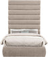Adam - Chenille Fabric Bed With 89" Headboard