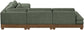 Turin - Chenille Fabric Upholstered Modular Sectional - Green