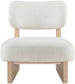 Vetra - Linen Textured Fabric Upholstered Accent Chair With Natural Base