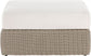 Seacrest - Olefin Water Resistant Fabric And Wicker Outdoor Patio Ottoman/Coffee Table