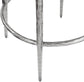 Ferro - Performance Fabric Upholstered Backless Bar Stool - Antique Silver
