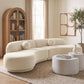 Avra - 146" Velvet Performance Fabric Upholstered Sectional