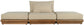 Mirella - 3 Piece Water Resistant Fabric Upholstered Outdoor Patio Modular Sofa