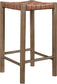 Entwine - Vegan Leather Upholstered Backless Counter Stool - Painted Brown