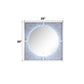Noralie - Accent Mirror With LED - Mirrored, Faux Diamonds