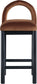 Conrad - Velvet Counter Stool With Black Legs