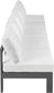 Nizuc - Outdoor Patio 5 Seat Modular Armless Sofa With Gray Frame