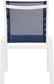 Nizuc - Outdoor Patio Dining Chair With White Frame (Set of 2)