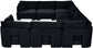Hammond - Velvet Performance Fabric Upholstered 8 Piece U-Shaped Sectional