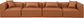 Cube - Modular 4 Piece Sofa - Cognac