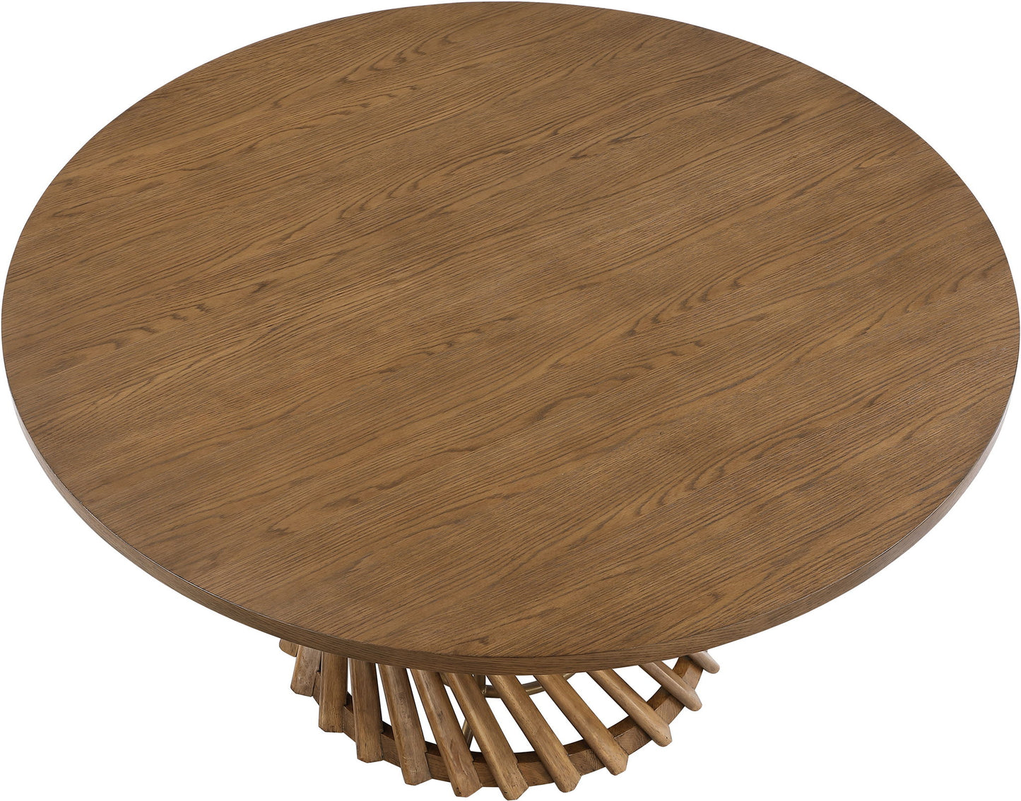 Hexon - 60" Oak Veneer And Solid Wood Dining Table - Brown