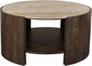 Solstice - Travertine And Mango Wood Table