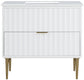 Modernist - Bathroom Vanity With Gold Legs