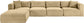 Shaggy - 5 Piece Modular Sectional With Ottoman