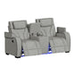 Blitz - Motion Loveseat With Console, And LED