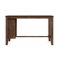 Santa Barbara - Kitchen Island & 2 Counter Stools With Fabric - Walnut / Dark Gray