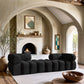 Ames - 3 Piece Boucle Modular Sofa With 1 Backless Seat
