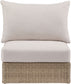 Seacrest - Olefin Water Resistant Fabric And Wicker Outdoor Patio Armless Chair
