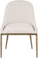 Ferro - Upholstered Dining Side Chair With Brushed Gold Legs