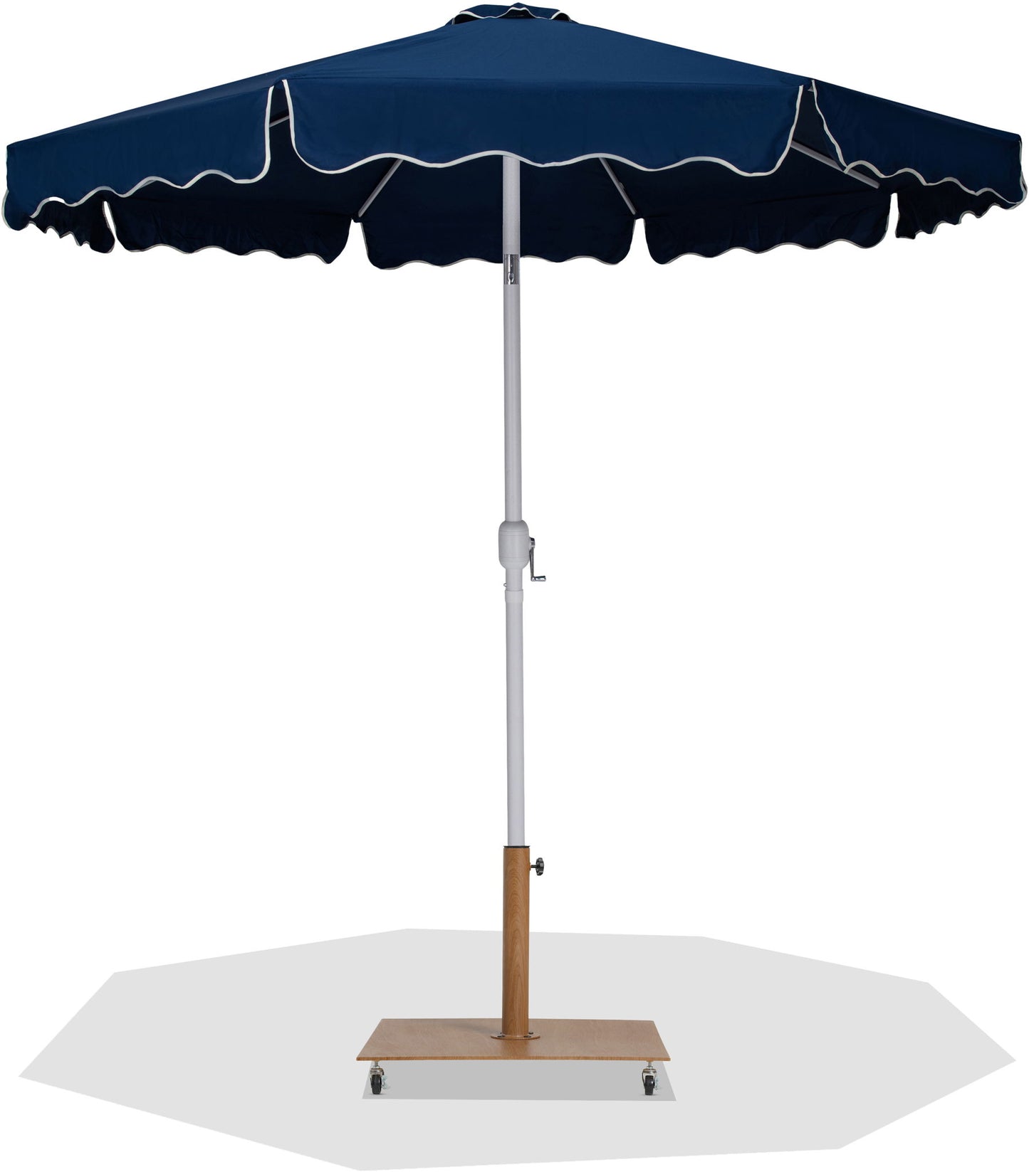Amalfi - Aluminum Patio Umbrella - Light Brown Base / White Pole