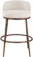 Ferro - Performance Fabric Upholstered Bar Stool - Antique Bronze