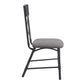 Edina - Side Chair (Set of 2) - Gray Fabric, Oak & Sandy Black