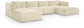 Shaggy - 5 Piece Modular Sectional With Chaise And Ottoman