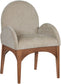 Waldorf - Chenille Dining Arm Chair With Brown Legs