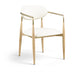 Ronda - Vegan Leather Upholstered Dining Arm Chair - Natural Legs