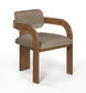 Cedra - Velvet Performance Fabric Upholstered Dining Chair (Set of 2) - Brown Frame