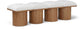 Pavilion - 4 Piece Modular Bench With Brown Base