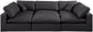 Comfy - 6 Piece Faux Leather Sectional