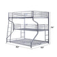 Caius II - Full/Twin/Queen Bunk Bed - Silver