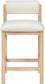 Roundhill - Fabric Counter Stool - Natural Frame
