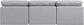 Indulge - Linen 3 Seat Modular Armless Sofa