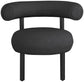 Bordeaux - Boucle Fabric Accent Chair With Black Legs
