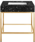 Marmo - Engineered Marble Bathroom Vanity With Gold Base