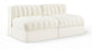Rummi - Velvet Performance Fabric Upholstered 2 Piece Modular Armless Loveseat