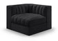 Rummi - Velvet Performance Fabric Upholstered Modular Corner Chair