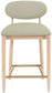 Riccio - Stool - Natural And Gold Frame