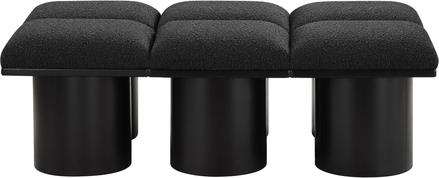 Pavilion - 6 Piece Modular Bench With Black Base